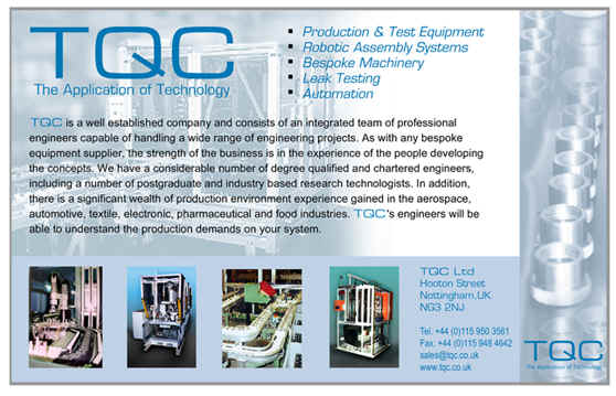 production and test machines from tqc 